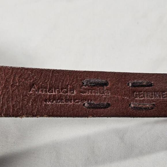 Vintage Amanda Smith Genuine Brown Leather Belt - Women's Size Small - Picture 2 of 9